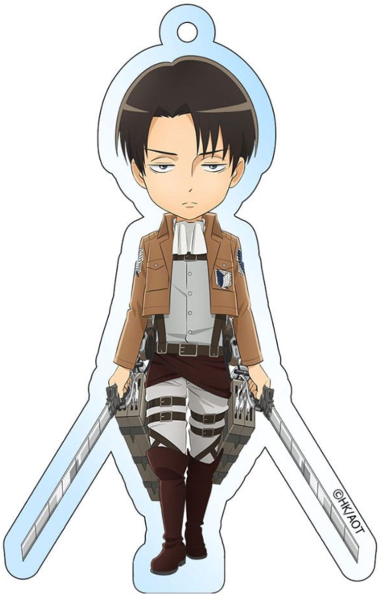 Sakami Merchandise Attack on Titan Acrylic Keychain Levi Holographic 8 cm Keyrings
