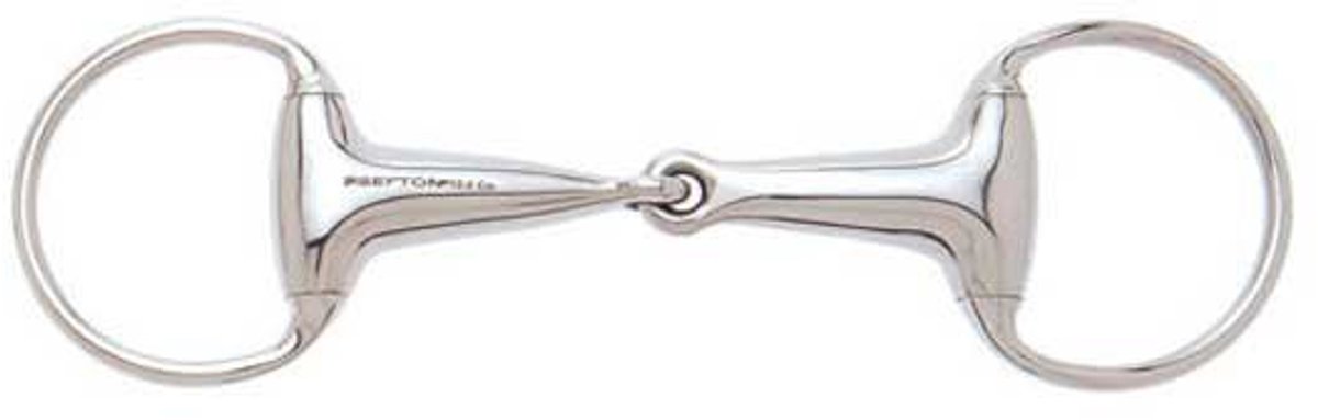 Sefton Dikke Vaste Eggbutt-trensbit Met Ronde Randen Zilver 12.5 cm