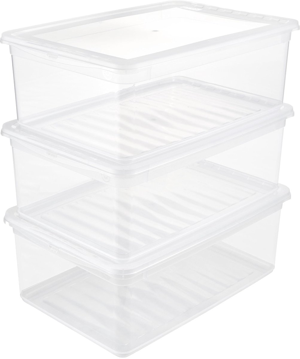 Ibenzoa® Transparante opbergbox met ventilatiefunctie voor schoenen en accessoires