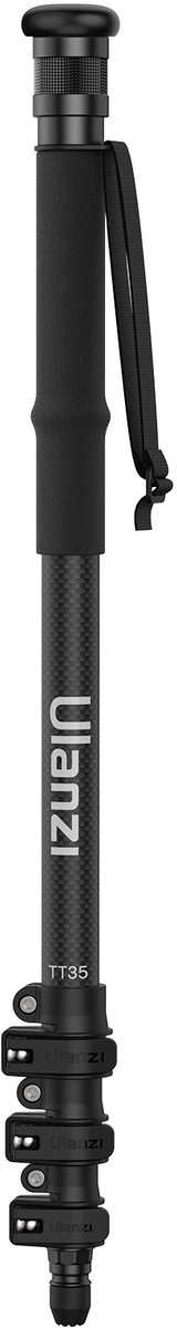 Ulanzi TT35 Wandelstok Statief - Lichtgewicht & Compact - Met Ingebouwde Telefoonhouder & Cold Shoe - Koolstofvezel