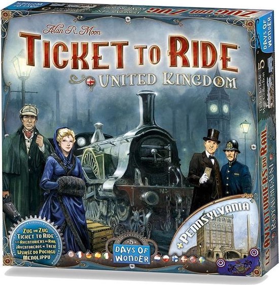 Days of Wonder - Ticket to Ride UK & Pennsylvania - Uitbreiding - Bordspel