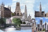 Schilderij - Vlaanderen Canvasprint Ook Verkrijgbaar Vele Vlaamse Gemeenten - Vlaanderen Canvasprint Ook Verkrijgbaar Van Vele Vlaamse Gemeenten