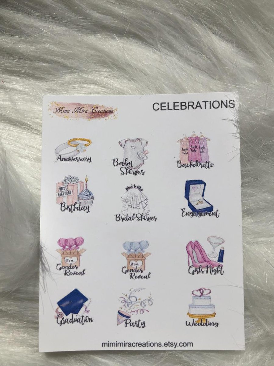Mimi Mira Creations Planner Stickers Functional celebrations
