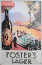 Foster's Lager met reliëf, wand- reclamebord 20x30cm