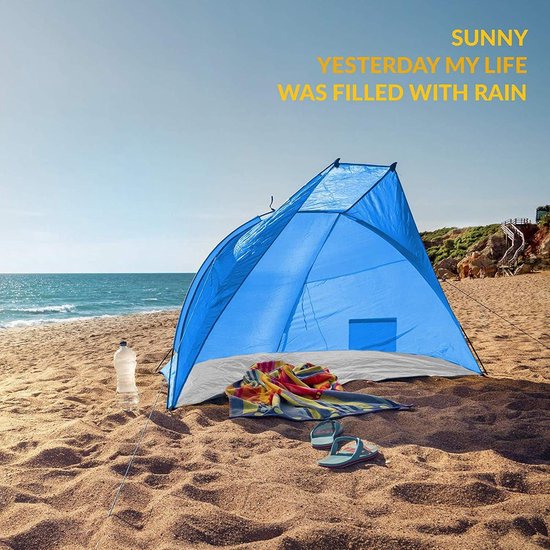 Strandtent Blauw incl. draagtas — afbeelding 2