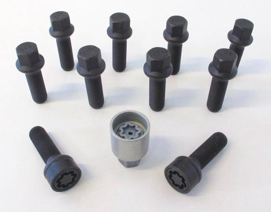 Alloy Wheel Bolts M14x1.5 X 20 – R14 OE Radius 60mm Thread – For Mercedes Vito & Viano (Bimecc)