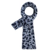Faux fur lange sjaal Winter Vibes|Grijs|Luipaard print|Nep bont