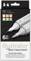 Spectrum Noir Illustrator 6 pennen set - Tints