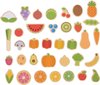 Afbeelding van het spelletje Bigjigs houten magneten - fruit groente - magneetset