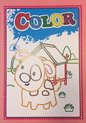 Afbeelding van het spelletje Kinderboeken Harlekijn Doeboek - Color Jumbo Glitter Koe kleuren binnen de randen