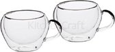 Set van 4 Dubbelwandige Espressoglazen - 80ml - KitchenCraft |Le'Xpress