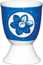 Set van 6 - Eierdopje - Bloem - Blauw - KitchenCraft