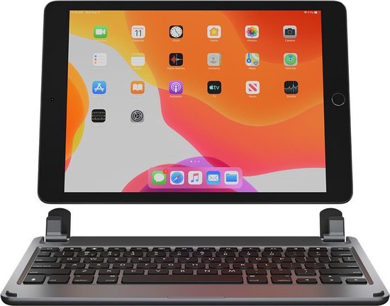 Brydge toetsenbord voor iPad 8 10.2'' (2020) en iPad 7 10.2 (2019) - QWERTY - Space Grey - Brydge