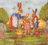 Servetten Family Hare 33 x 33 cm