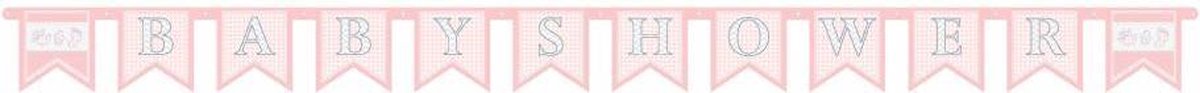 Haza Original Letterslingers Babyshower Meisje Roze 6 Meter