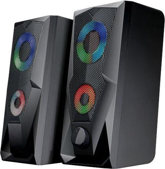 Prik eeuwig vuurwerk Battletron Gaming Boxen - Speakers met LED - 7 Kleuren LED - Usb  aansluiting + Jacks -... | bol.com