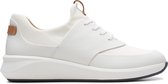 Clarks Un Rio Lace Dames Sneakers - White Leather - Maat 41