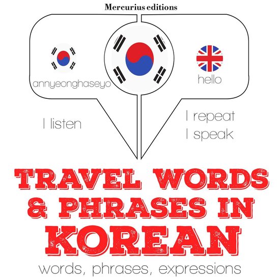 Travel words and phrases in Korean - cover