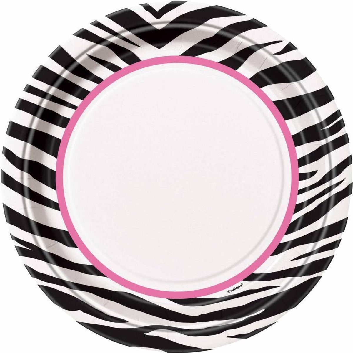 Haza Original Feestborden Zebra 22,8 Cm 8 Stuks