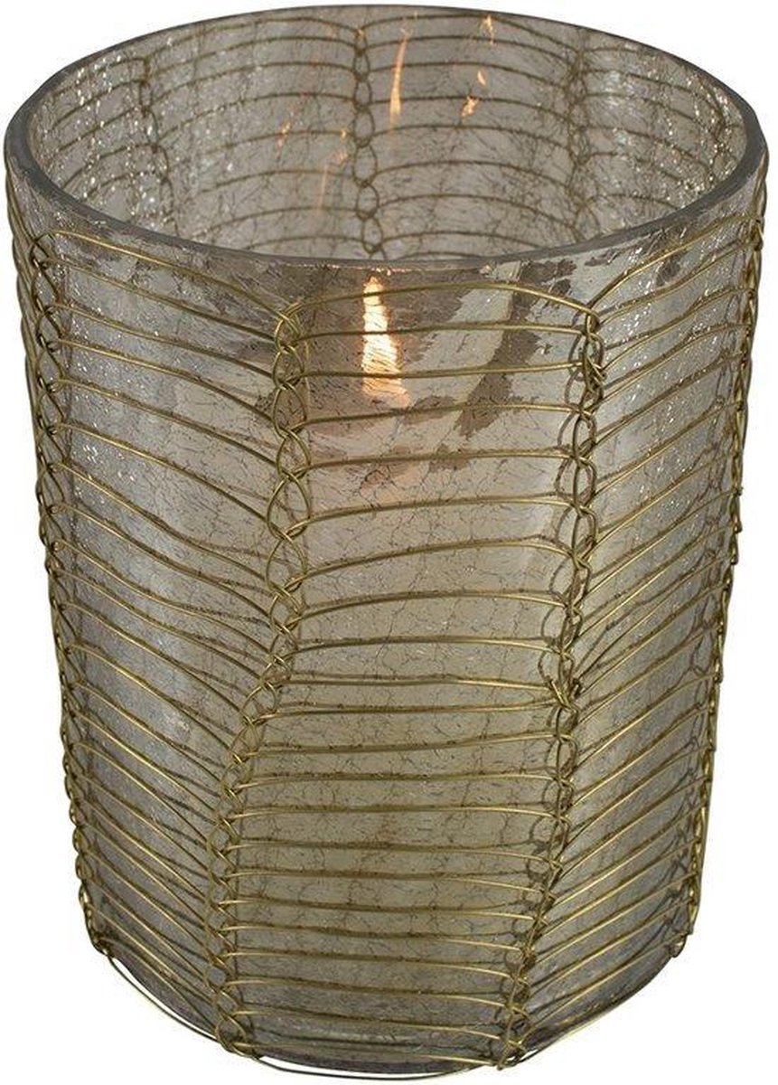 Mars & More Bruin Waxinelichthouder Filigrain Recht – Model 1 (10 cm)