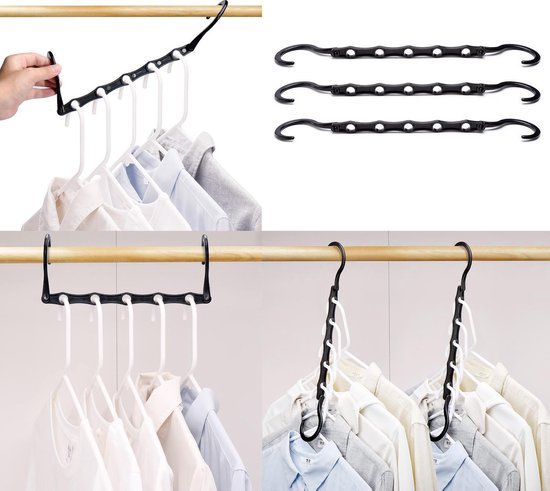 50 Multi Kledinghanger Organizer Zwart - Hanger voor Kleding - Hangers  Kleding - Luxe... | bol.com