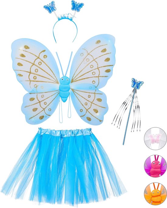 Set De 4 Pièces De Fée Des Fleurs, Fille Le Tutu, Les Ailes, La Coiffe Et La Baguette Magique Set De 4 Pièces De Fée Des Fleurs, Fille Le Tutu, Les Ailes, La Coiffe Et La Baguette Magique