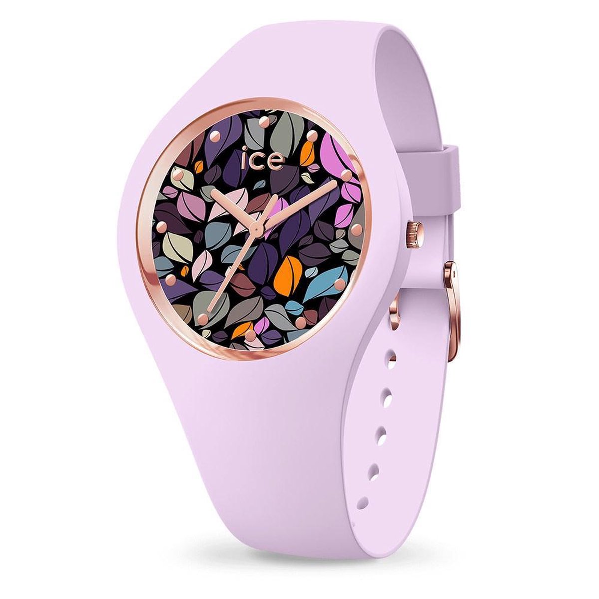 ICE Montre de montre Flower Lilas Medium bol