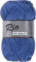 Lammy yarns Rio katoen garen - jeans blauw (039) - naald 3 a 3,5mm - 5 bollen