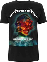 Metallica Heren Tshirt -L- Hardwired Album Cover Zwart