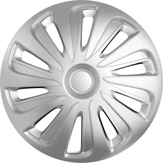 Wieldoppen set QUAD BGS zwart met goudkleurige spaken en rand 13 inch