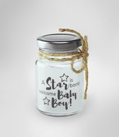 Paper Dreams Decoratielicht Little Star Baby Boy 5 X 8,5 Cm Glas