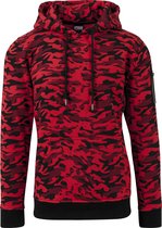 Heren Sweat Camo Bomber Hoody red