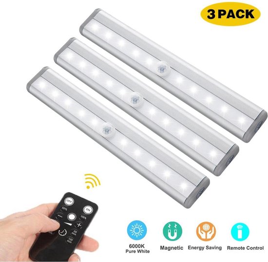 3-pack afstandsbediening onder Cabinet Lighting Wireless LED Lights... | bol.com