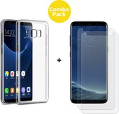 Samsung Galaxy S8 Telefoonhoesje met 2 x Screenprotector | Transparent Siliconen Tpu