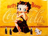 Betty boop -coca cola- wandbord 30x40