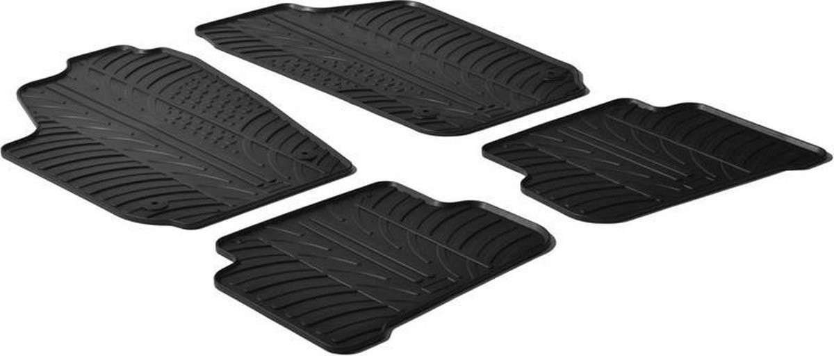 Gledring Rubbermatten passend voor Volkswagen Polo 6R/6C 2009-2017 (T profiel 4-delig + montageclips)