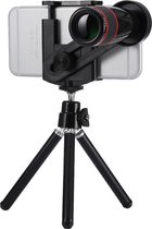 GadgetBay Universele Telelens 12x optische zoom iPhone lens - Statief - Tripod - Zwart