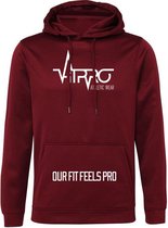 FitProWear Sport Polyester Hoodie - Trui - Sportkleding Burgundy M