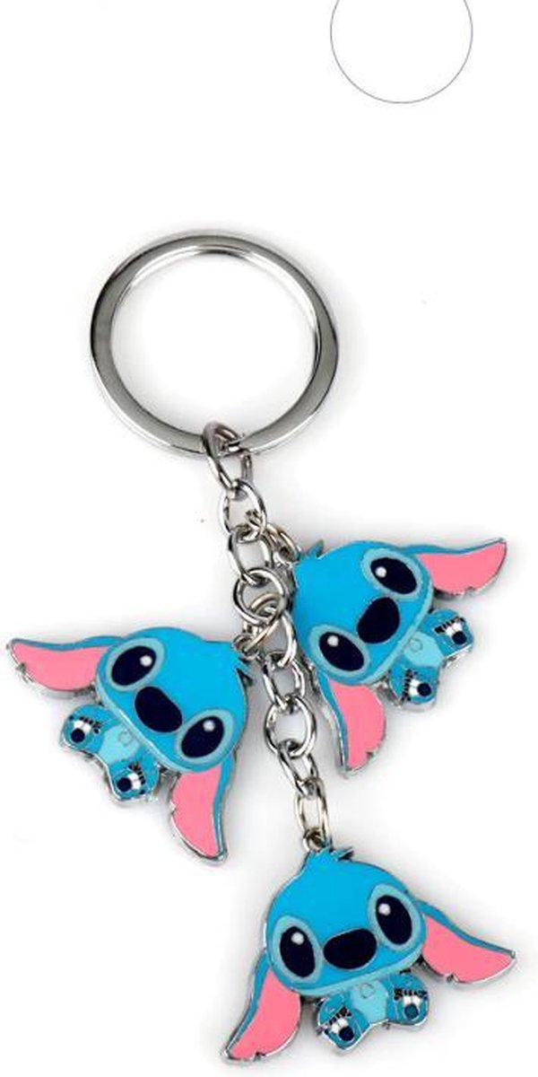 Porte clés Stitch avec fleur extraterrestre film disney lilo et stitch