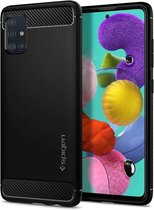 Spigen - Samsung Galaxy A51 - Telefoonhoesje - Rugged Armor - Zwart