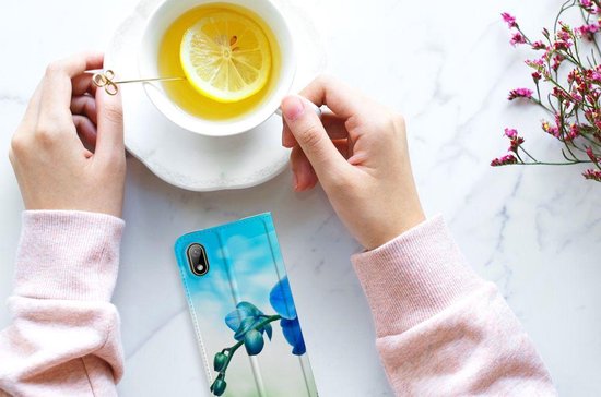 Smart Cover Huawei Y5 (2019) Blauw Orchidée