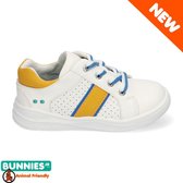 Bunnies JR 220142-900 Jongens Lage Sneakers - Wit - Imitatieleer - Veters