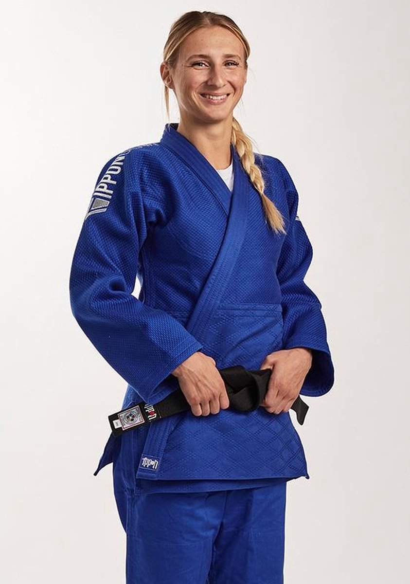 Ippon Gear Fighter Legendary Slim Fit judojas Blauw (Maat: 165) - IPPONGEAR