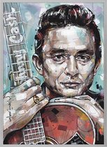 Johnny Cash guitar painting 03 (reproduction) 51x71cm