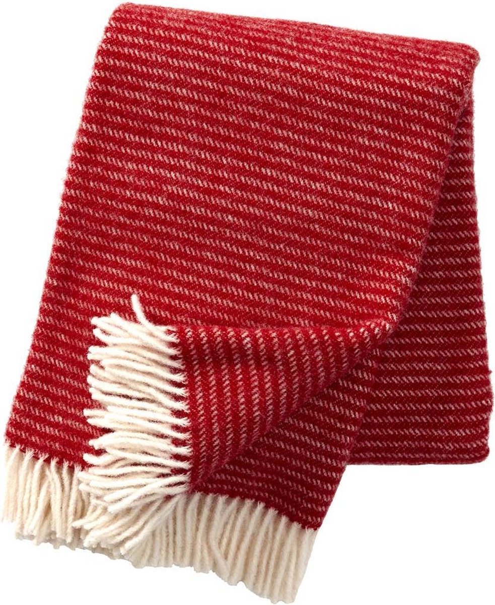 Klippan Plaid eco lamswol Ralph 200x130cm rood