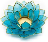 Lotus Sfeerlicht Blauw Goudrand – Deluxe