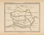 Historische kaart, plattegrond van gemeente Oost en West Barendrecht in Zuid Holland uit 1867 door Kuyper van Kaartcadeau.com