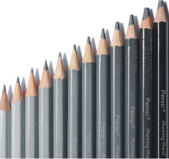 bol.com | Grafiet potloden set | 12 stuks grafiet potloden set verschillende  hardheden| 4H, 2H,...