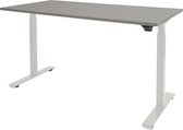 Zit Sta Bureau - Elektrisch 160x80 grijs -wit frame