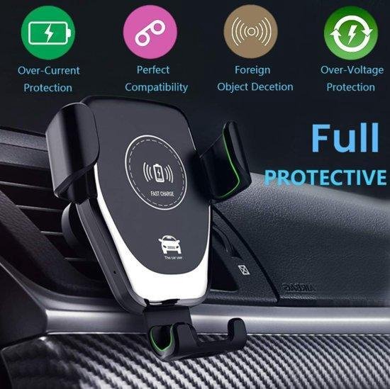 2 in 1 pack Draadloze Telefoon houder Auto Draadloos Opladen QI Autohouder